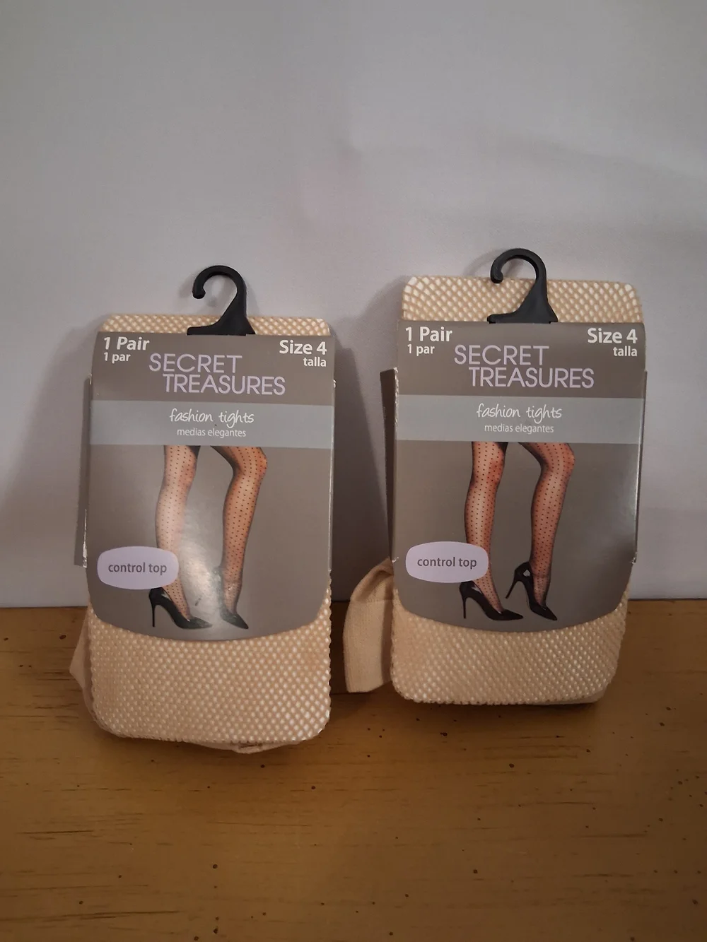 Secret Treasures Women's Fashion Tights - Beige (Size 4)